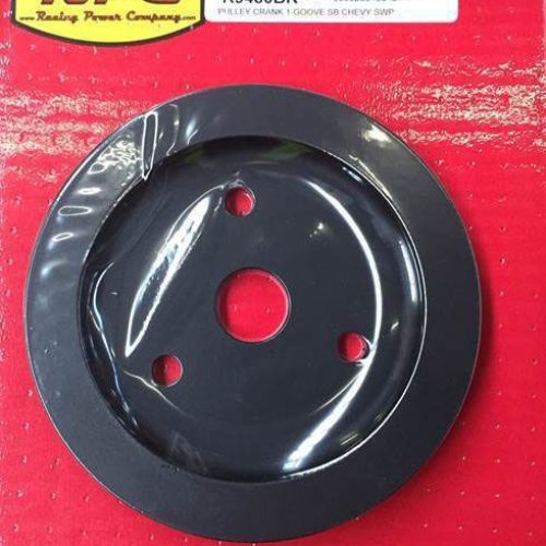 BLACK CRANKSHAFT PULLEY SINGLEGROOVE SUIT SBC ALUM SHORT