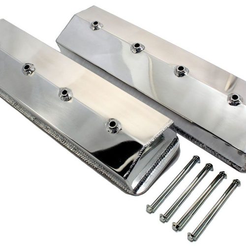 FABRICATED VALVE COVERS, SBC  87-ON CENTRE BOLT, POLISHED