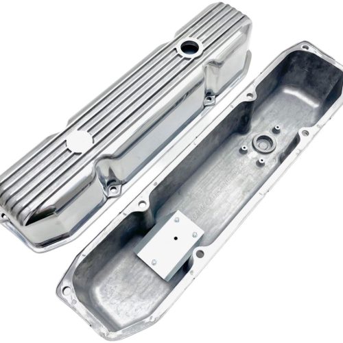 BB MOPAR 383-440 VALVE COVERS FINNED POLISHED. 4″ TALL