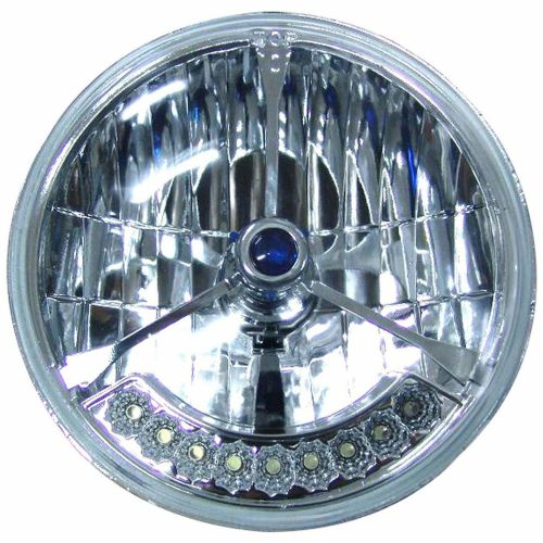 HEADLIGHT 7 ROUND H4 TRI-BAR LED AMBER INDICATOR
