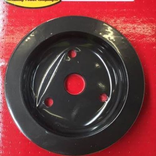 BLACK CRANKSHAFT PULLEY DOUBLEGROOVE SUIT SBC ALUM SHORT