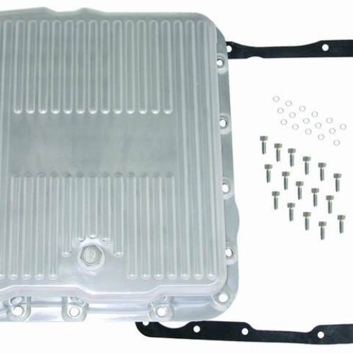 TRANS PAN TH700&4L60 POLISHED ALUM DEEP GASKETS & BOLTS INCL