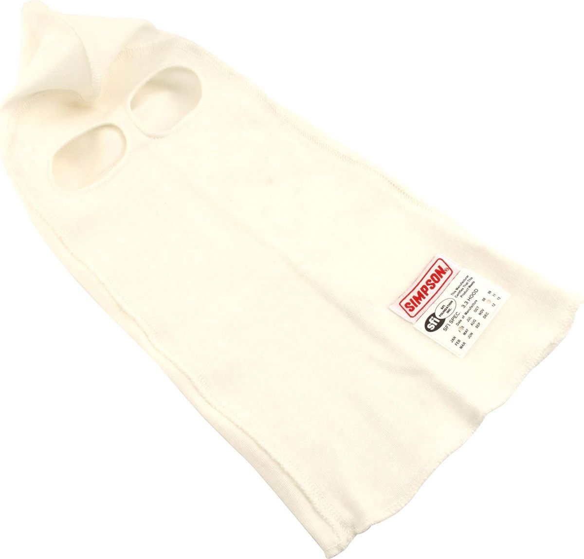 HEADSOCK WHITE - DUAL EYEPORT - SFI BALACLAVA