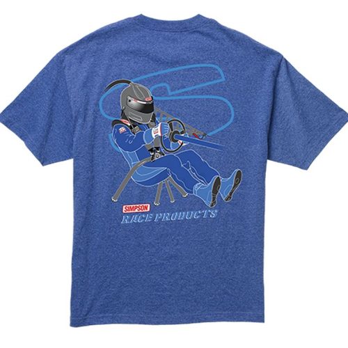 RACER TEE BLUE MEDIUM         – DRIVER ON BACK