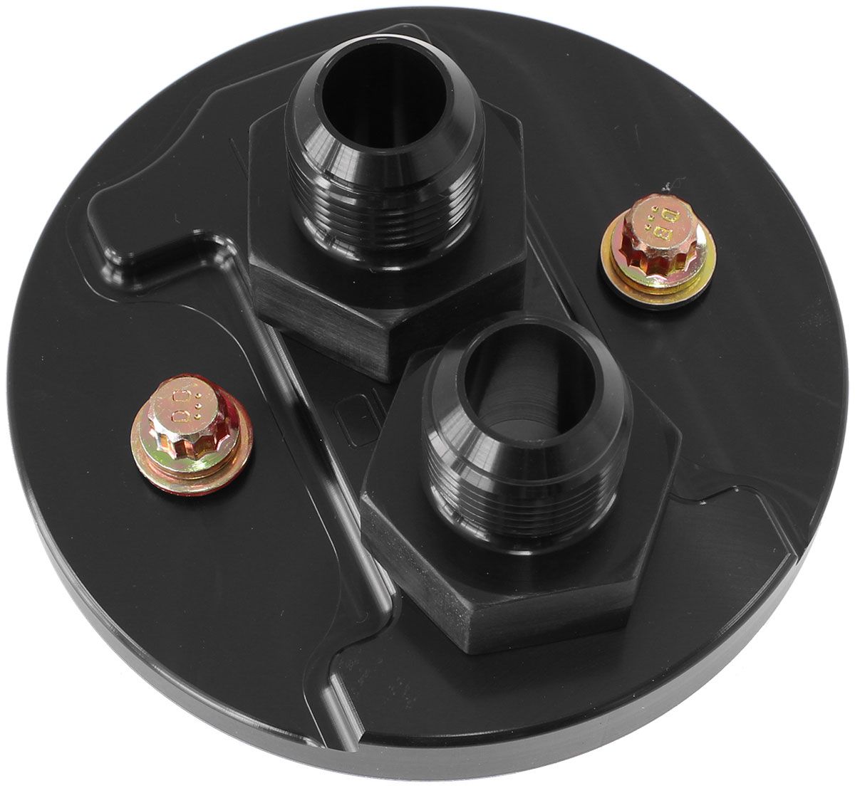 BLK BILLET BLOCK ADAPTER GEN 4& EARLIER -10 MALE CHEVROLET