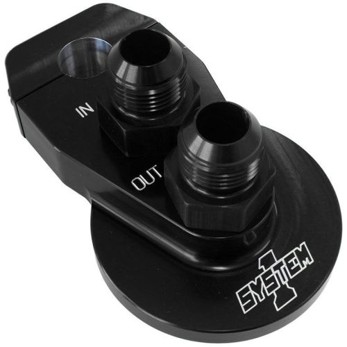 BILLET REMOTE FILTER MOUNT -121-3/8″ DIA HOLE. BLACK