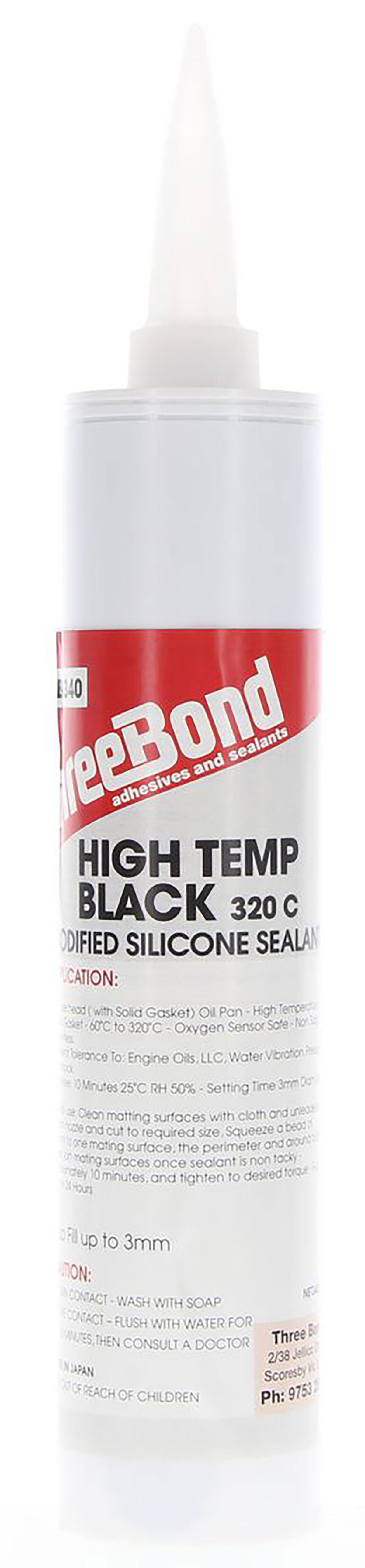HIGH TEMP RTV SILICONE -BLACK-300ML CARTRIDGE