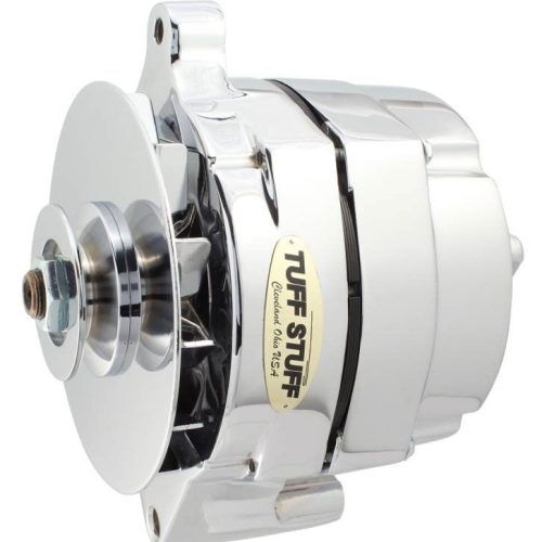 FORD 1-WIRE 100AMP ALTERNATOR CHROME SMOOTH BACK V-PULLEY