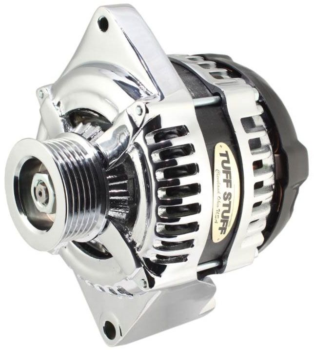 FORD CHROME 225AMP 1 WIRE ALT 6 GROOVE CHROME ALTERNATOR