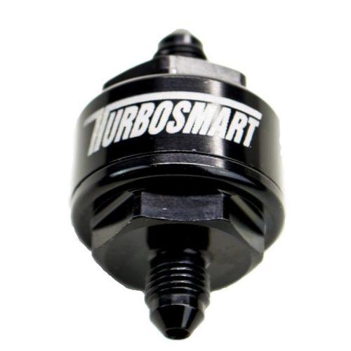 BILLET TURBO OIL FEED FILTER 44UM -4AN BLACK