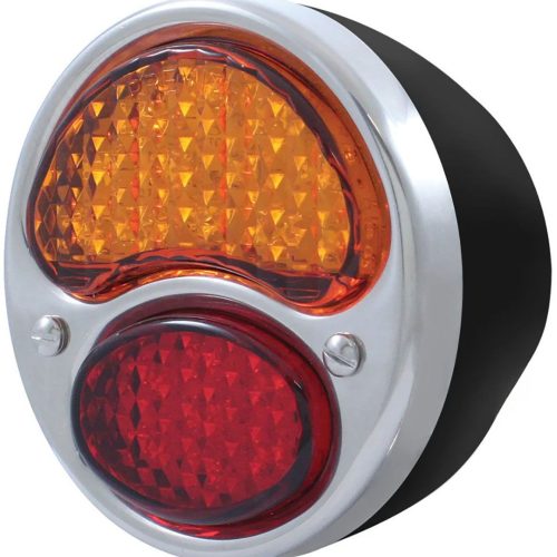1928-31 LED TAILIGHT RED AMBERS/S RIM BLACK HOUSING RH