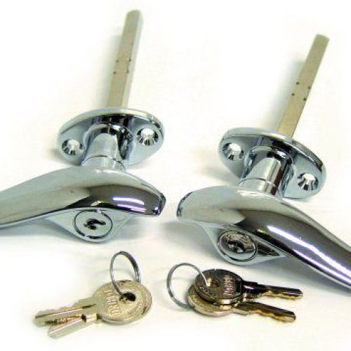 1932 3W/33-34 O/S DOOR HANDLESCHROME-LOCKING- PAIR