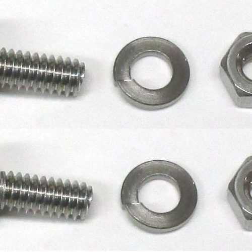 1928-34 FRONT GUARD BRACE BOLTSET  POL S/S  **PR**