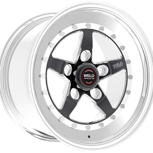 WELDSTAR RT 15″ x 4″ 4.75″BC 1.5″BS -BLACK CENTRE-