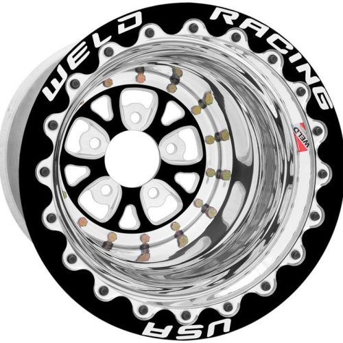 V-SERIES 15×14″ ALL BLACK RIM 5×4.75″ 5.0″ B/S, DBL SUIT M/T