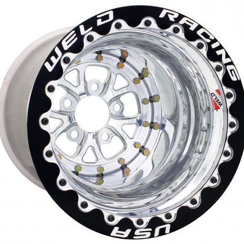 V-SERIES 15×12″ POLISH CENTRE 5×4.75″, 3.0″ BS, BLACK MT DBL