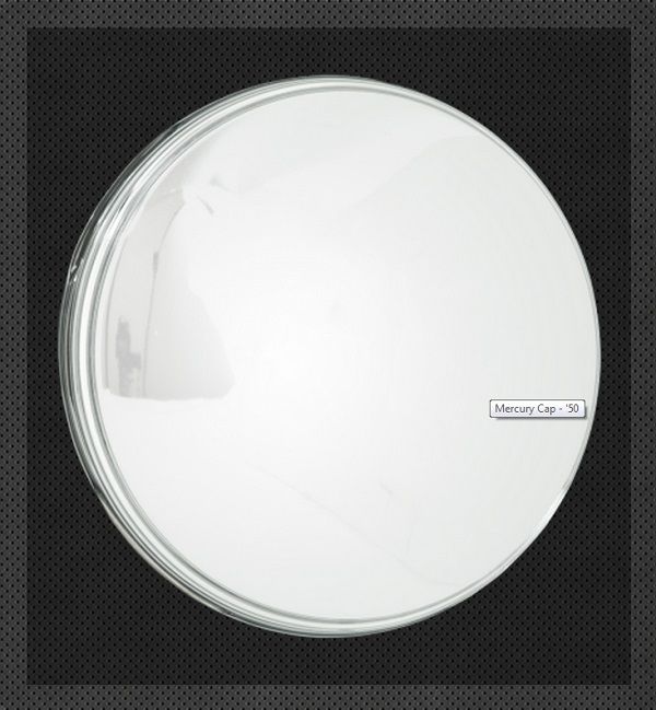 1950 MERC OE CAP STAINLESS STEEL