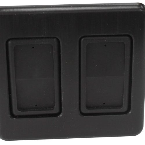 BILLET CHISELED DUAL POWER WINDOW SWITCH BLACK ALUM