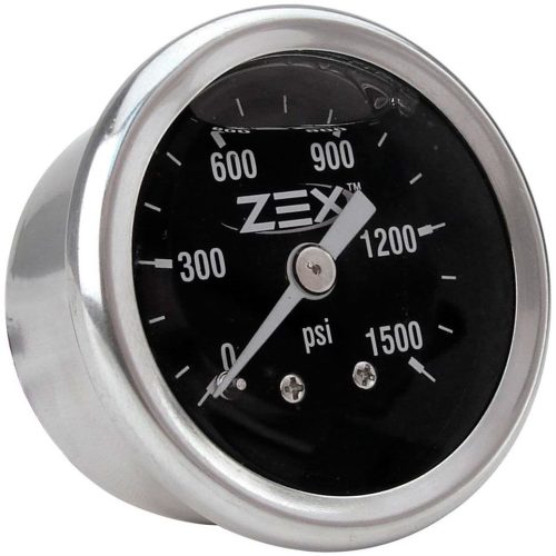 NITROUS PRESSURE GAUGE 1500PSI1.5″ OD 1/8″ NPT LIQUID FILLED