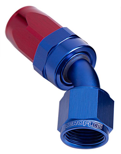 -12AN TAPER SERIES 45 DEGREE HOSE END BLUE