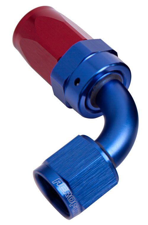 -8AN TAPER SERIES 90 DEGREE HOSE END BLUE