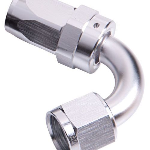 100 Series Taper 120° Swivel Hose End -6AN Silver Finish. Suit 100 & 450 Series Hose