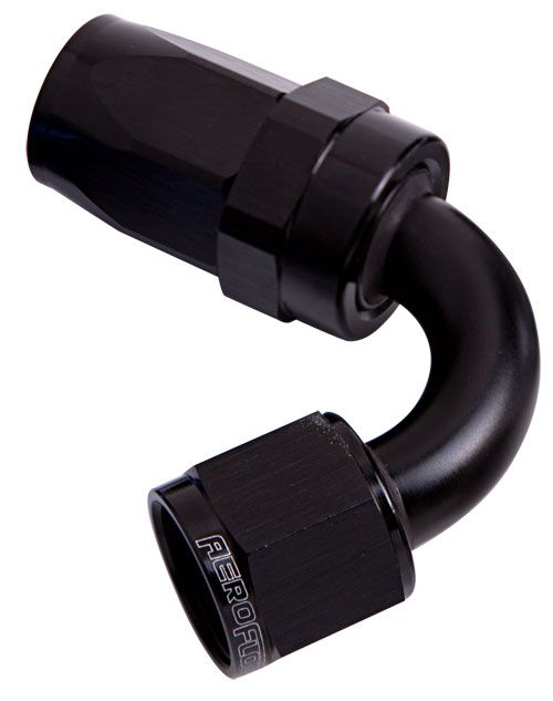 -12AN TAPER SERIES 120 DEGREE HOSE END BLACK