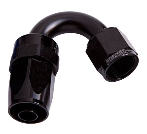 -10AN TAPER SERIES 150 DEGREE HOSE END BLACK