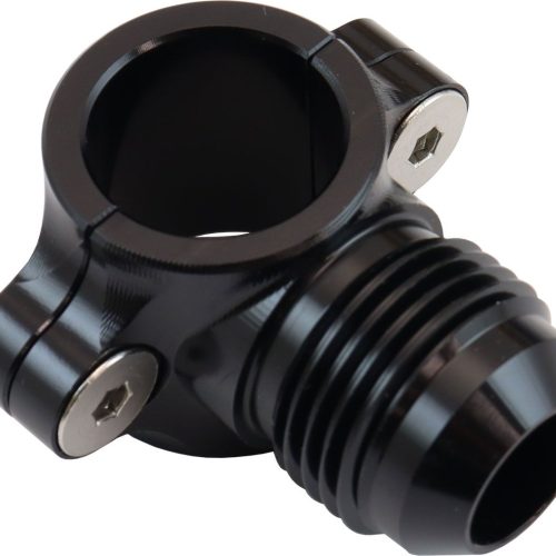 CLAMP ON 5/8″ HARD LINE TO -10-10AN MALE AN ADAPTER BLACK
