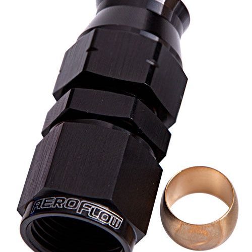 3/8″  HARD LINE TO -6AN FEMALEADAPTER BLACK w/ OLIVE