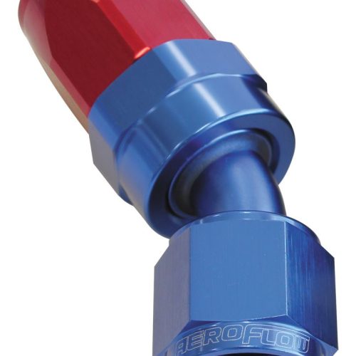 100 Series Taper 30° Swivel Hose End -6AN Blue/Red Finish. Suit 100 & 450 Series Hose