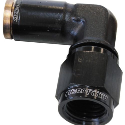 -3AN FEMALE 90 DEGREE TO 3/16″120 SERIES BLACK NYLON FITTING