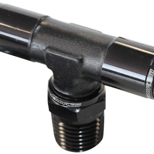 1/8″ NPT TEE TO 2 X 3/16″ 120 SERIES NYLON BLACK FITTING