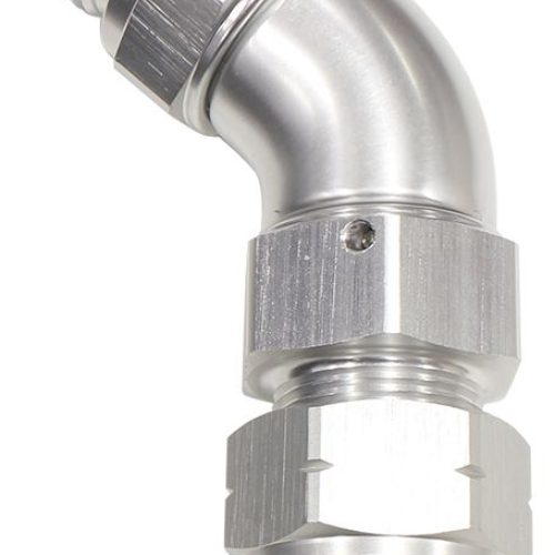 5/8″ TUBE 45 deg male -10AN   SILVER SWIVEL NUT WITH OLIVE