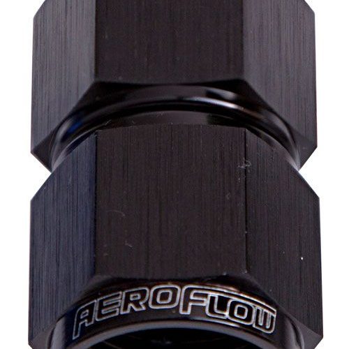 STRAIGHT FEMALE FLARE -4AN    BLACK SWIVEL COUPLER