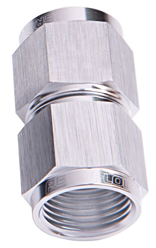 STRAIGHT FEMALE FLARE -16AN SILVER SWIVEL COUPLER
