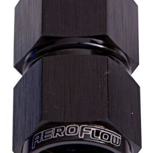 STRAIGHT FEMALE FLARE -20AN   BLACK COUPLER