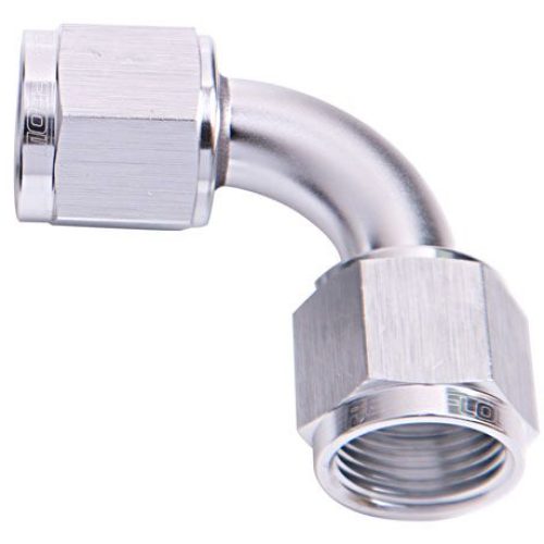 90° Female Swivel Coupler -12AN Silver Finish