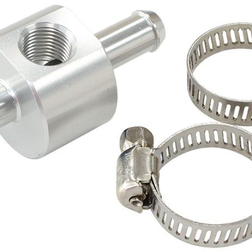 INLINE PRESSURE GAUGE ADAPTER 3/8″ BARBS W/ 1/8″ NPT, SILVER