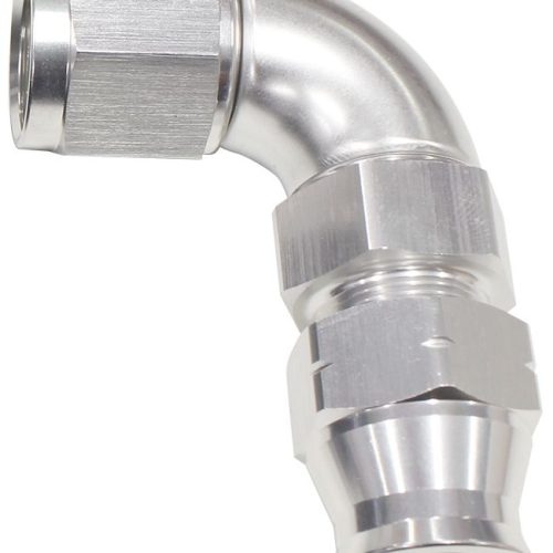 1/4″ TUBE 90 deg female -4AN SILVER SWIVEL NUT WITH OLIVE