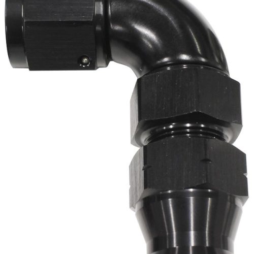 5/16″ TUBE 90 deg female -6AN BLACK SWIVEL NUT WITH OLIVE