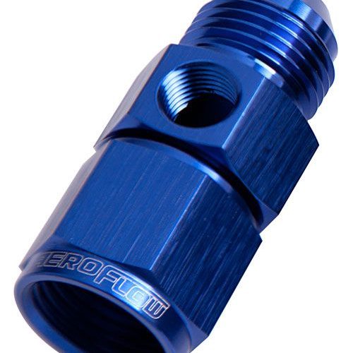 STRAIGHT FEMALE – MALE -10AN  BLUE WITH 1/8″ NPT PORT