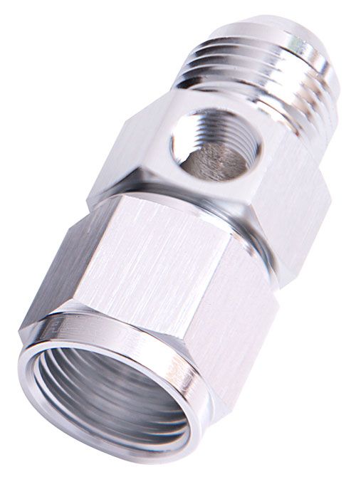 STRAIGHT FEMALE - MALE -16AN SILVER WITH 1/8" NPT PORT