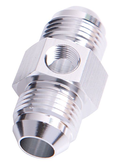 STRAIGHT MALE - MALE -4AN SILVER WITH 1/8" NPT PORT