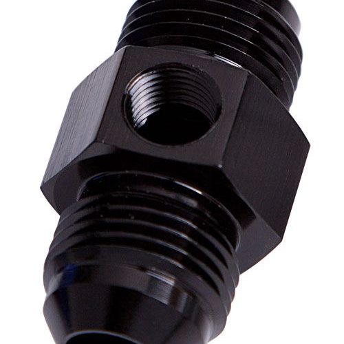 STRAIGHT MALE – MALE -10AN    BLACK WITH 1/8″ NPT PORT