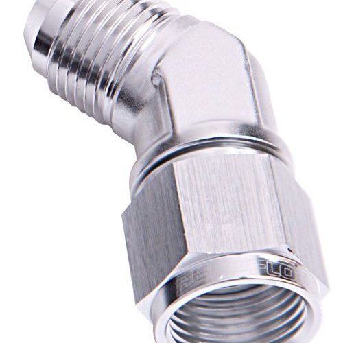 45° Female/Male Flare Swivel -8AN Silver Finish