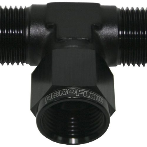 AN TEE -8AN FEMALE NUT        BLACK SWIVEL NUT ON SIDE