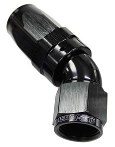 45 DEG HOSE END -16AN BLACK FULL FLOW TAPER STYLE