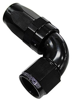 90 DEG HOSE END -12AN BLACK FULL FLOW TAPER STYLE