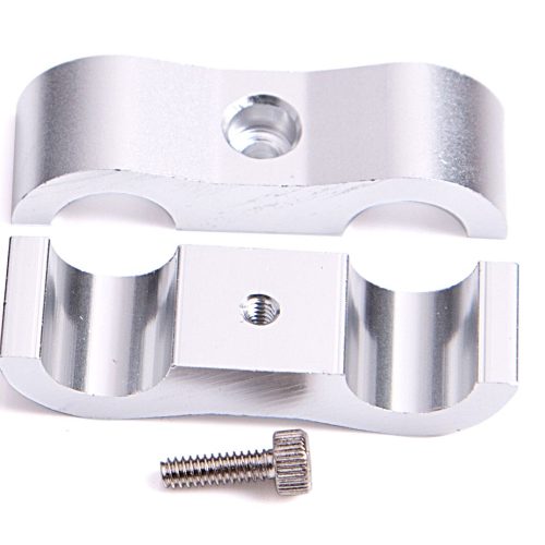 BILLET DUAL HOSE SEPER USE -16HOSE SILVER 27MM ID OR 1-1/16″